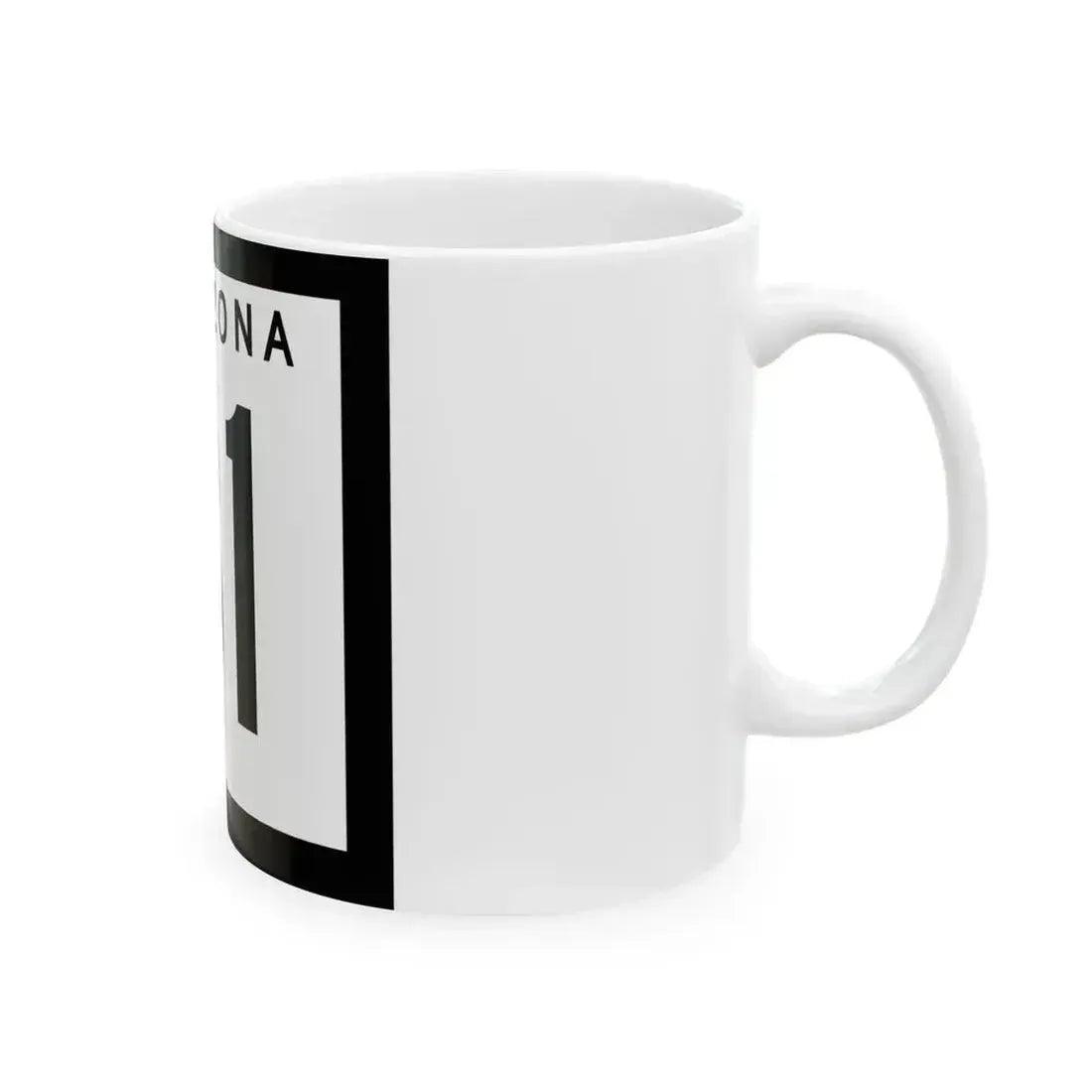 Arizona 81 1973 (Arizona) (Road Sign) White Coffee Mug - Go Mug Yourself