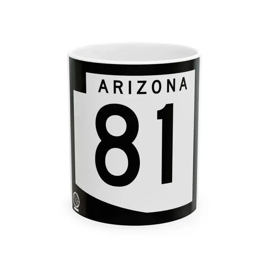 Arizona 81 1978 (Arizona) (Road Sign) White Coffee Mug 11oz - Go Mug Yourself