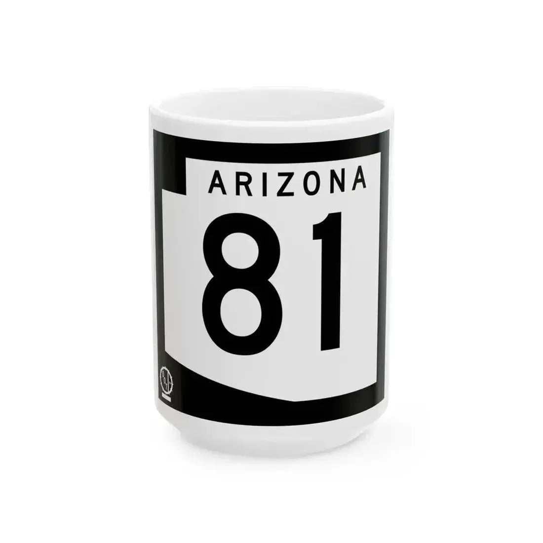 Arizona 81 1978 (Arizona) (Road Sign) White Coffee Mug 15oz - Go Mug Yourself