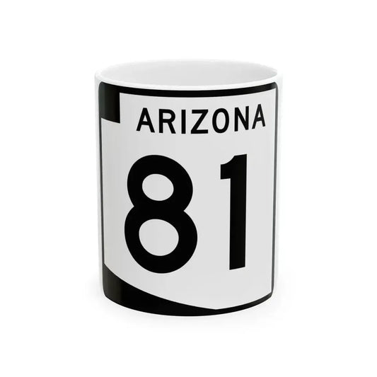 Arizona 81 (Arizona) (Road Sign) White Coffee Mug 11oz - Go Mug Yourself