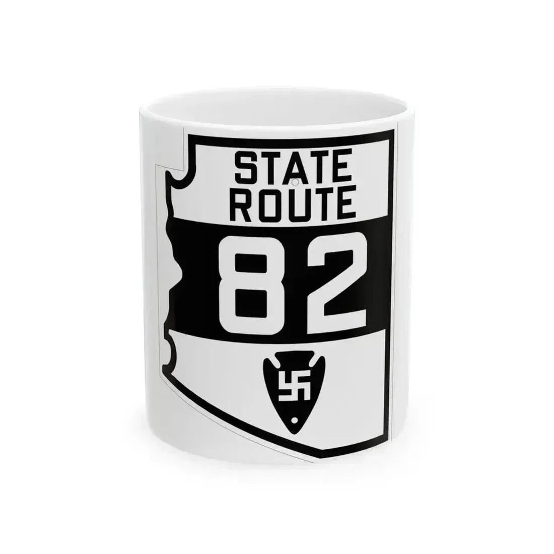 Arizona 82 1927 (Arizona) (Road Sign) White Coffee Mug 11oz - Go Mug Yourself