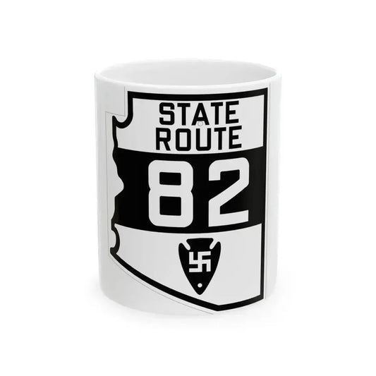 Arizona 82 1927 (Arizona) (Road Sign) White Coffee Mug 11oz - Go Mug Yourself