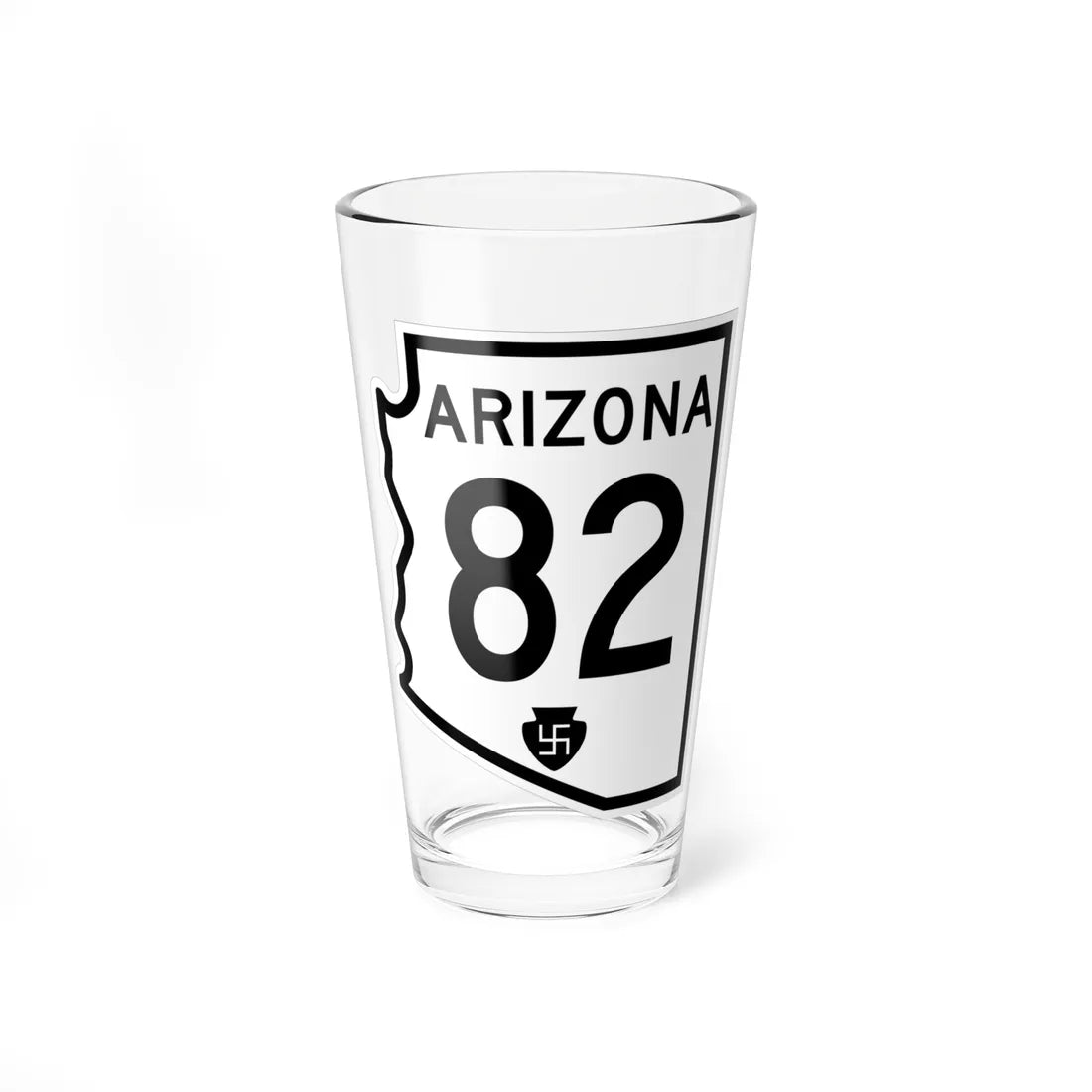 Arizona 82 1956 (Arizona) (Road Sign) Pint Glss 16oz 16oz - Go Mug Yourself