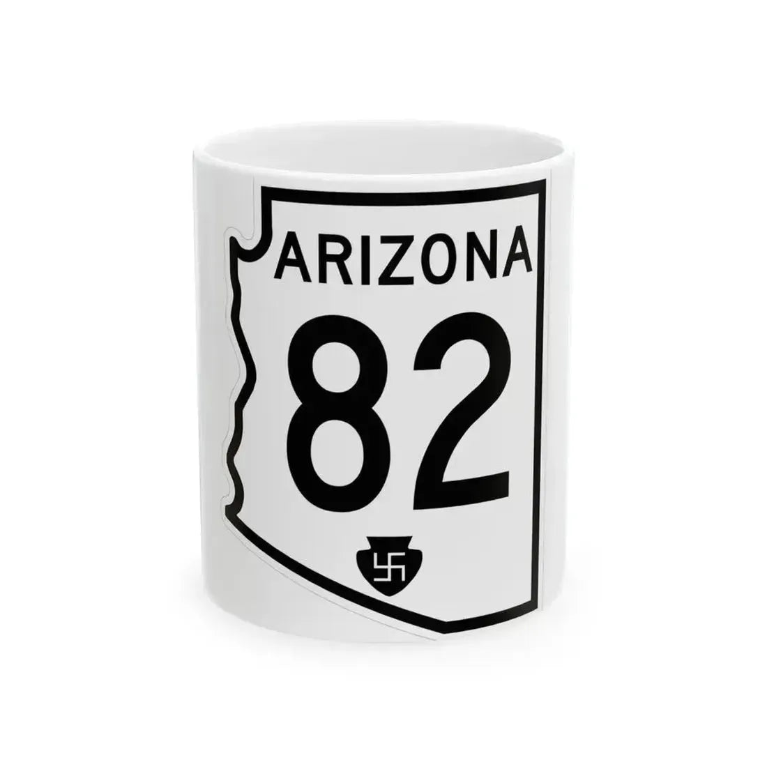 Arizona 82 1956 (Arizona) (Road Sign) White Coffee Mug 11oz - Go Mug Yourself