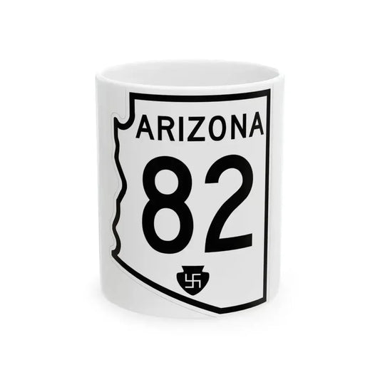Arizona 82 1956 (Arizona) (Road Sign) White Coffee Mug 11oz - Go Mug Yourself