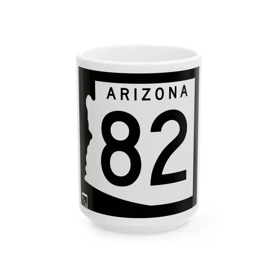 Arizona 82 1963 (Arizona) (Road Sign) White Coffee Mug 15oz - Go Mug Yourself