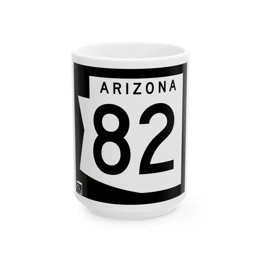 Arizona 82 1973 (Arizona) (Road Sign) White Coffee Mug 15oz - Go Mug Yourself