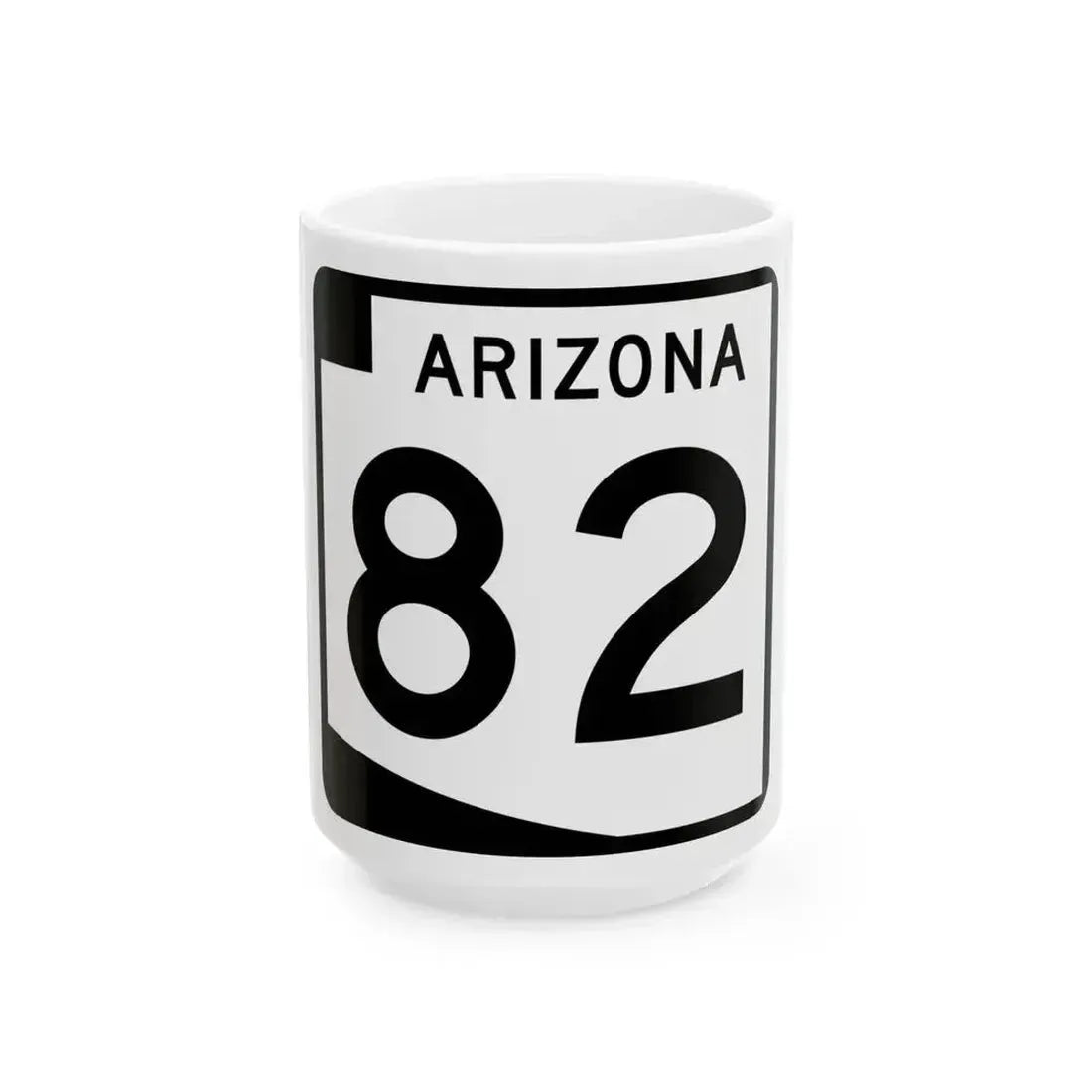 Arizona 82 (Arizona) (Road Sign) White Coffee Mug 15oz - Go Mug Yourself