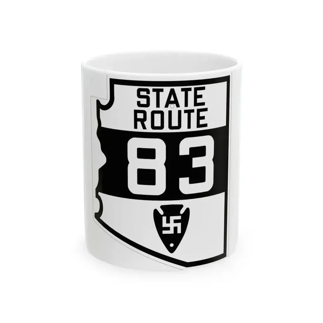 Arizona 83 1927 (Arizona) (Road Sign) White Coffee Mug 11oz - Go Mug Yourself