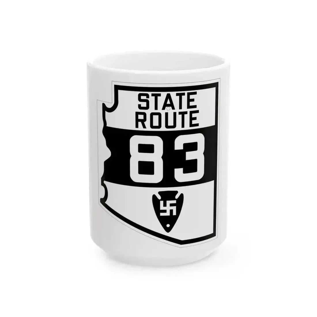 Arizona 83 1927 (Arizona) (Road Sign) White Coffee Mug 15oz - Go Mug Yourself