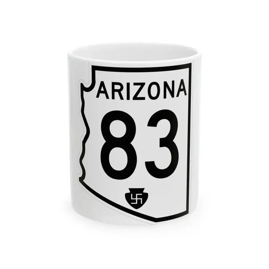Arizona 83 1956 (Arizona) (Road Sign) White Coffee Mug 11oz - Go Mug Yourself