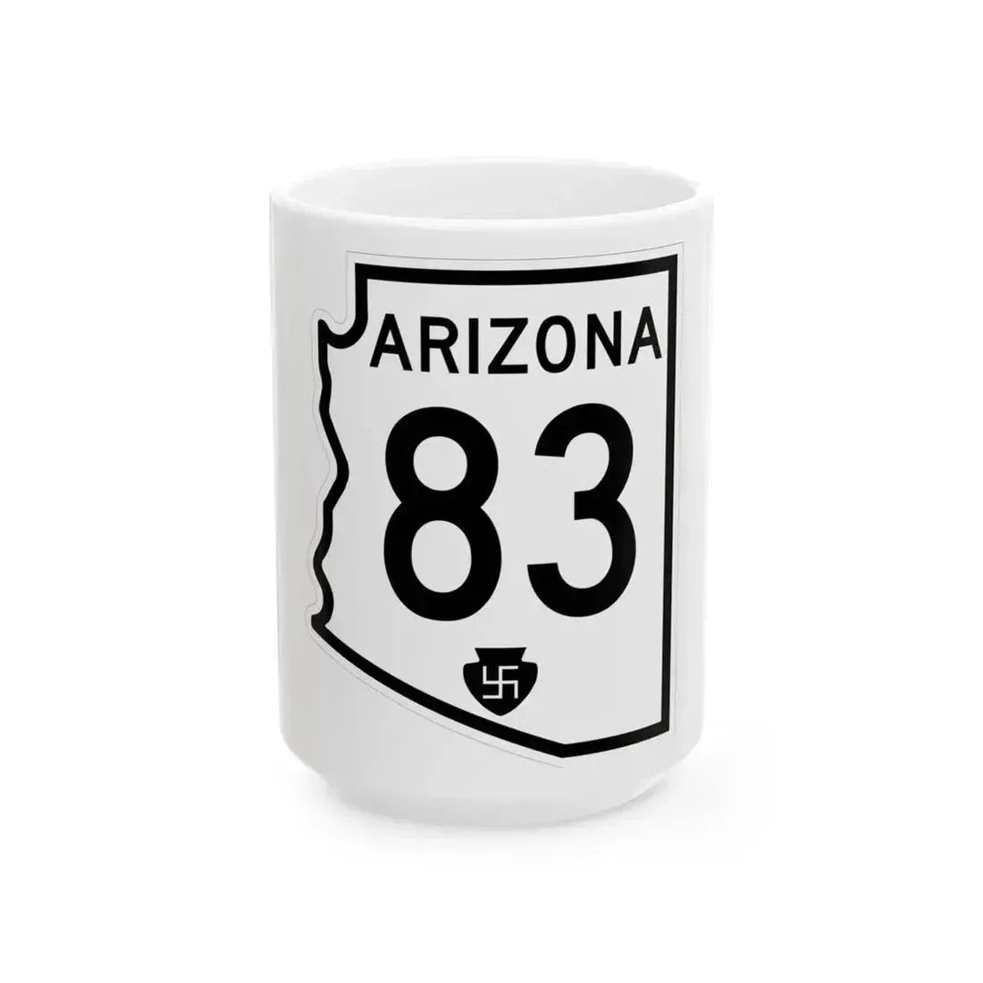 Arizona 83 1956 (Arizona) (Road Sign) White Coffee Mug 15oz - Go Mug Yourself
