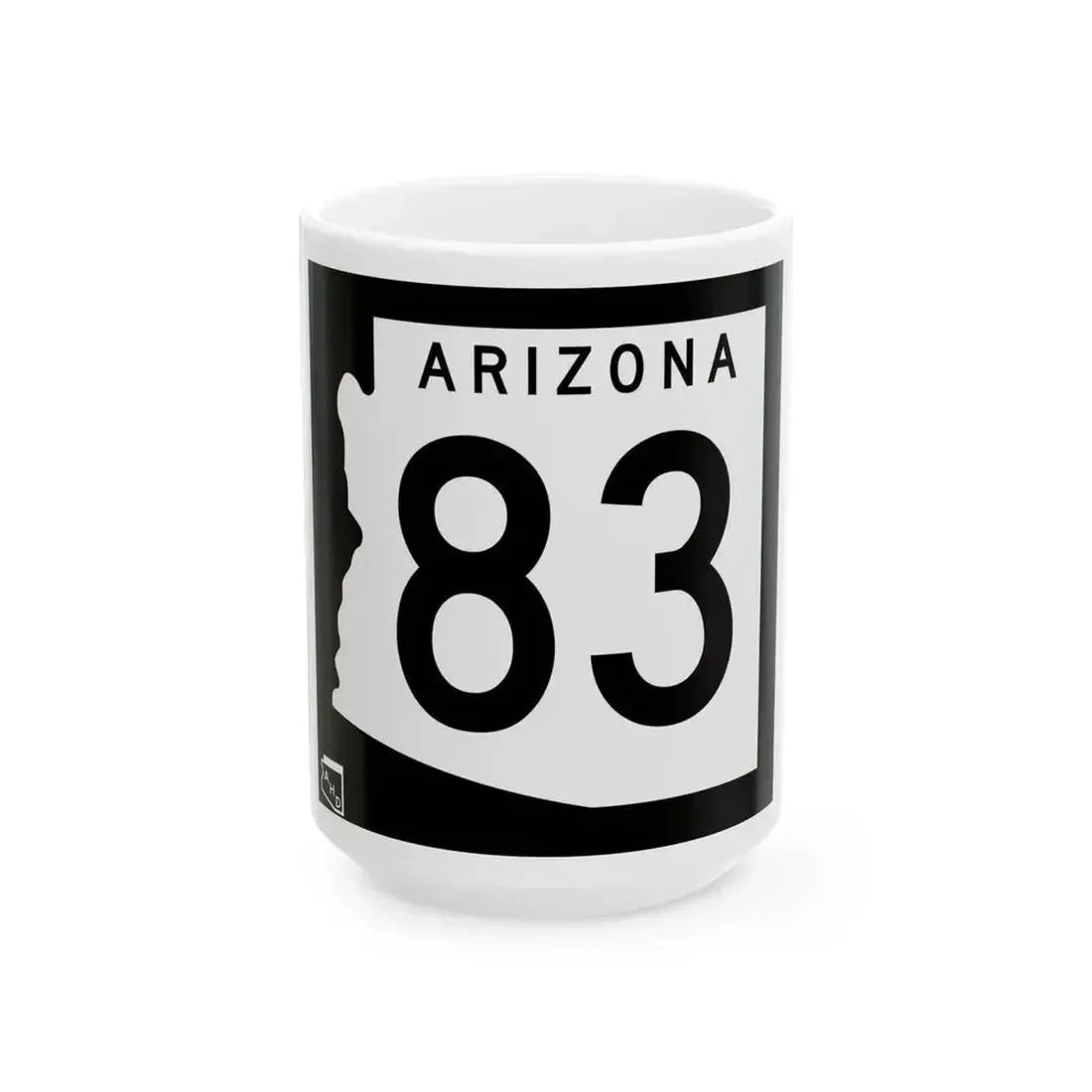 Arizona 83 1963 (Arizona) (Road Sign) White Coffee Mug 15oz - Go Mug Yourself