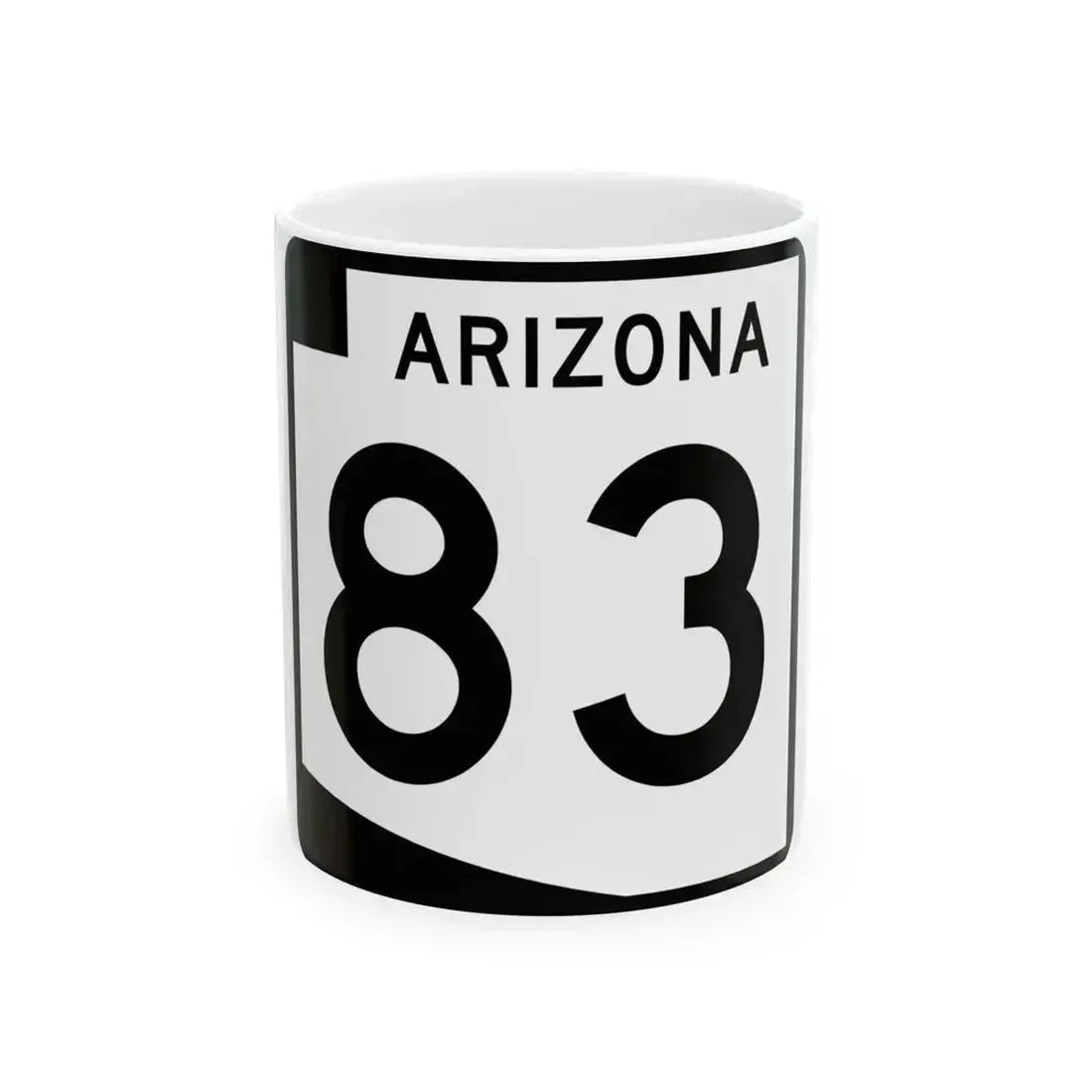 Arizona 83 (Arizona) (Road Sign) White Coffee Mug 11oz - Go Mug Yourself