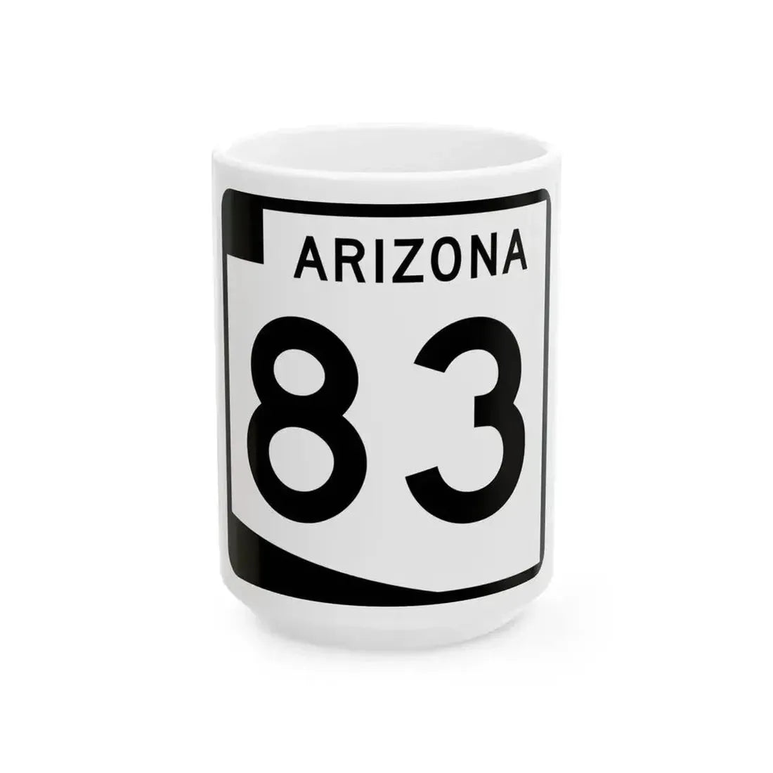Arizona 83 (Arizona) (Road Sign) White Coffee Mug 15oz - Go Mug Yourself