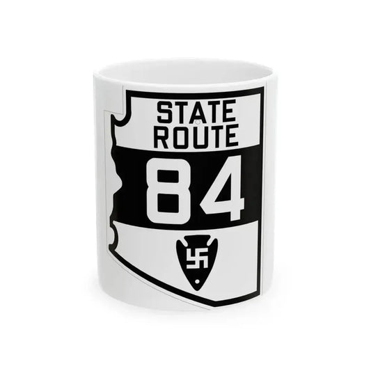 Arizona 84 1927 (Arizona) (Road Sign) White Coffee Mug 11oz - Go Mug Yourself