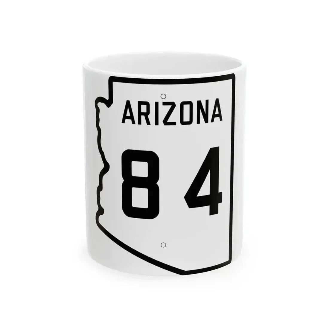 Arizona 84 1941 (Arizona) (Road Sign) White Coffee Mug 11oz - Go Mug Yourself