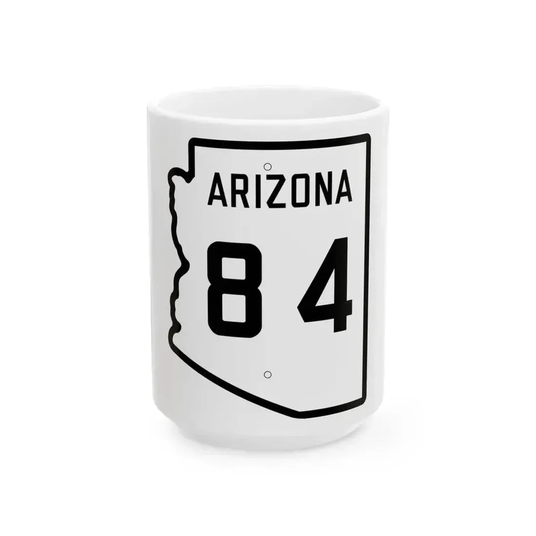 Arizona 84 1941 (Arizona) (Road Sign) White Coffee Mug 15oz - Go Mug Yourself