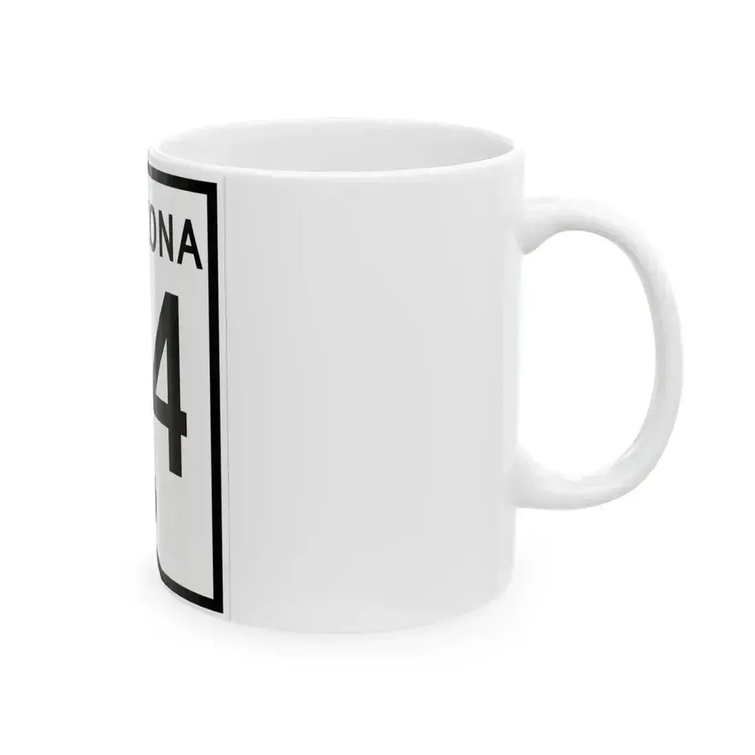 Arizona 84 1956 (Arizona) (Road Sign) White Coffee Mug - Go Mug Yourself
