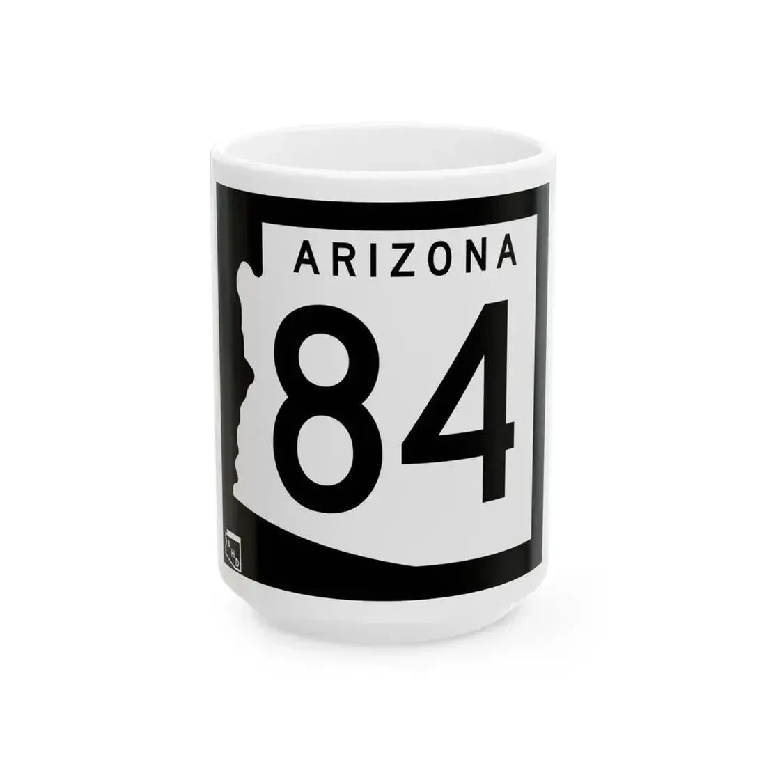 Arizona 84 1963 (Arizona) (Road Sign) White Coffee Mug 15oz - Go Mug Yourself