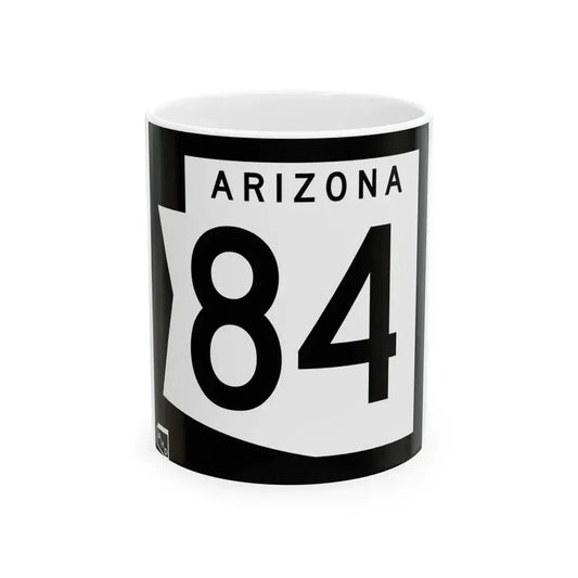 Arizona 84 1973 (Arizona) (Road Sign) White Coffee Mug 11oz - Go Mug Yourself