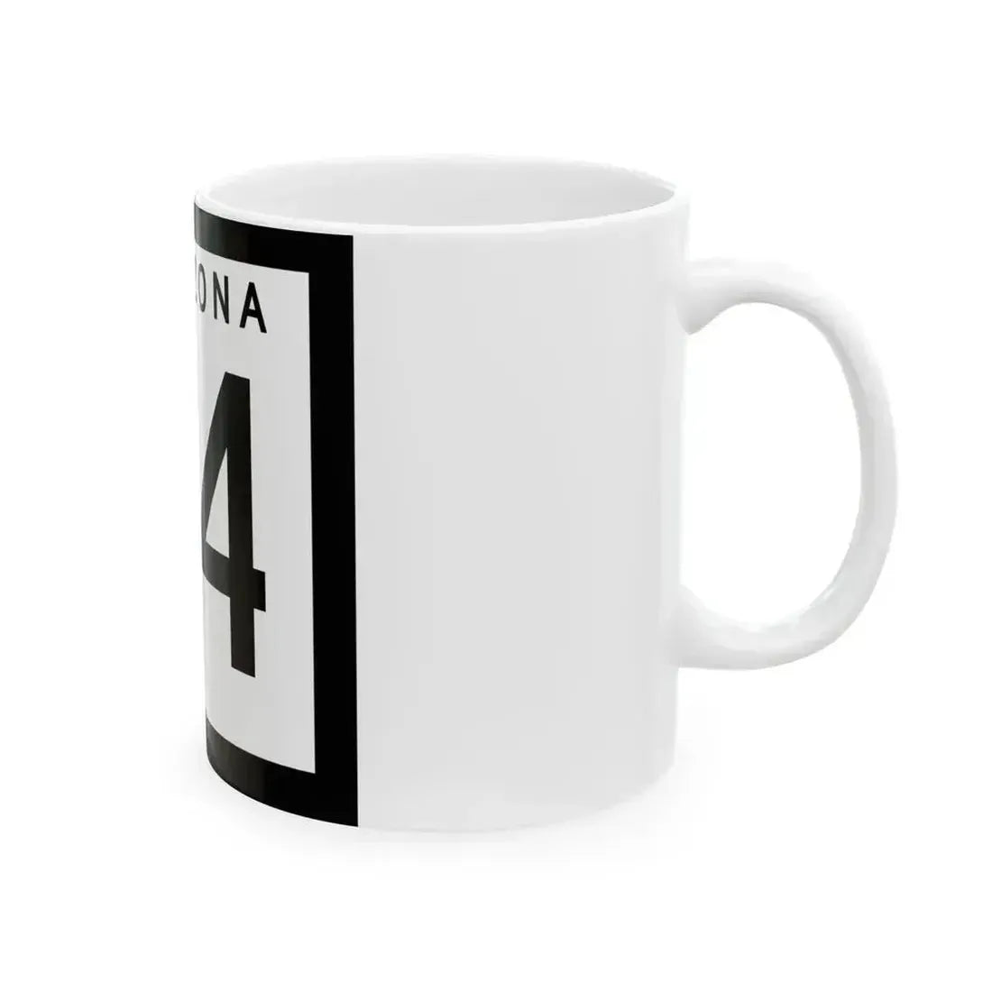 Arizona 84 1973 (Arizona) (Road Sign) White Coffee Mug - Go Mug Yourself