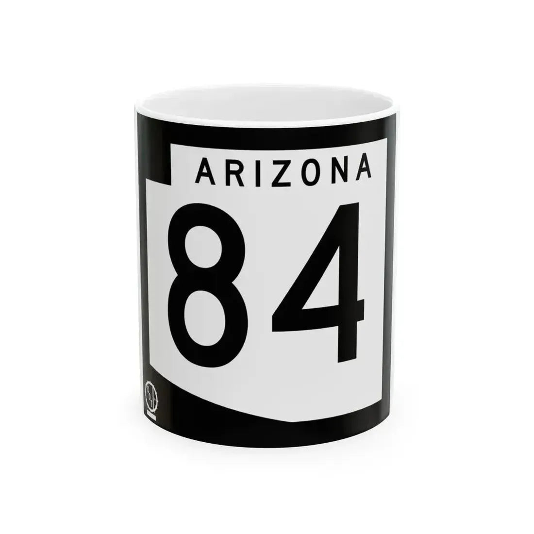 Arizona 84 1978 (Arizona) (Road Sign) White Coffee Mug 11oz - Go Mug Yourself