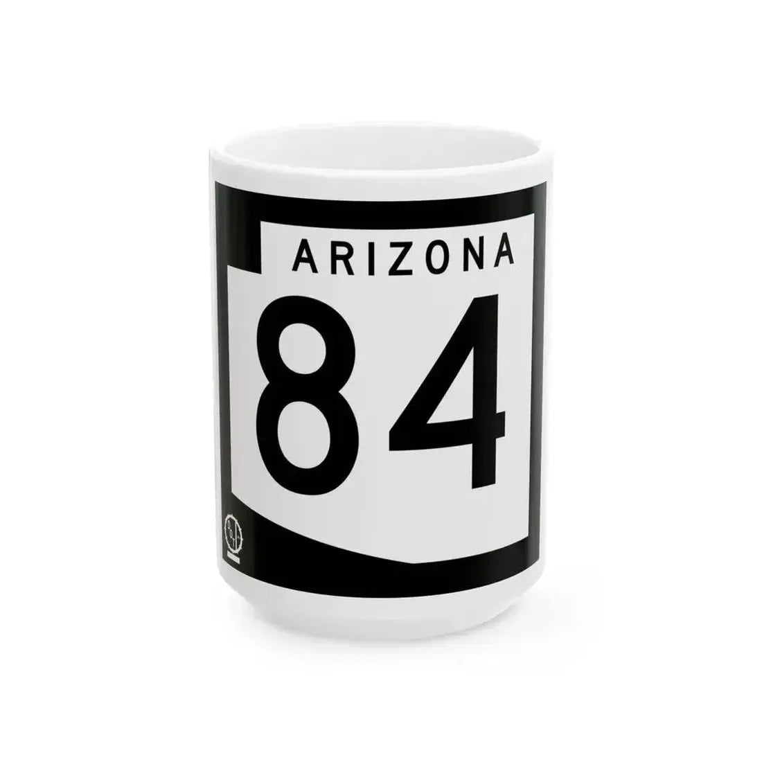 Arizona 84 1978 (Arizona) (Road Sign) White Coffee Mug 15oz - Go Mug Yourself