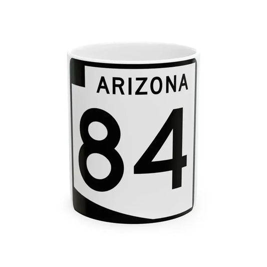 Arizona 84 (Arizona) (Road Sign) White Coffee Mug 11oz - Go Mug Yourself
