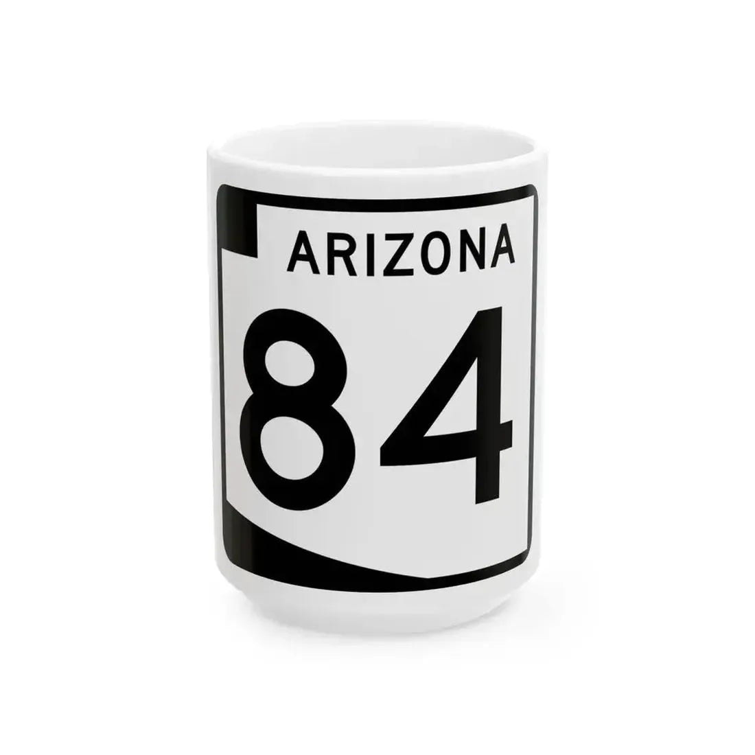 Arizona 84 (Arizona) (Road Sign) White Coffee Mug 15oz - Go Mug Yourself