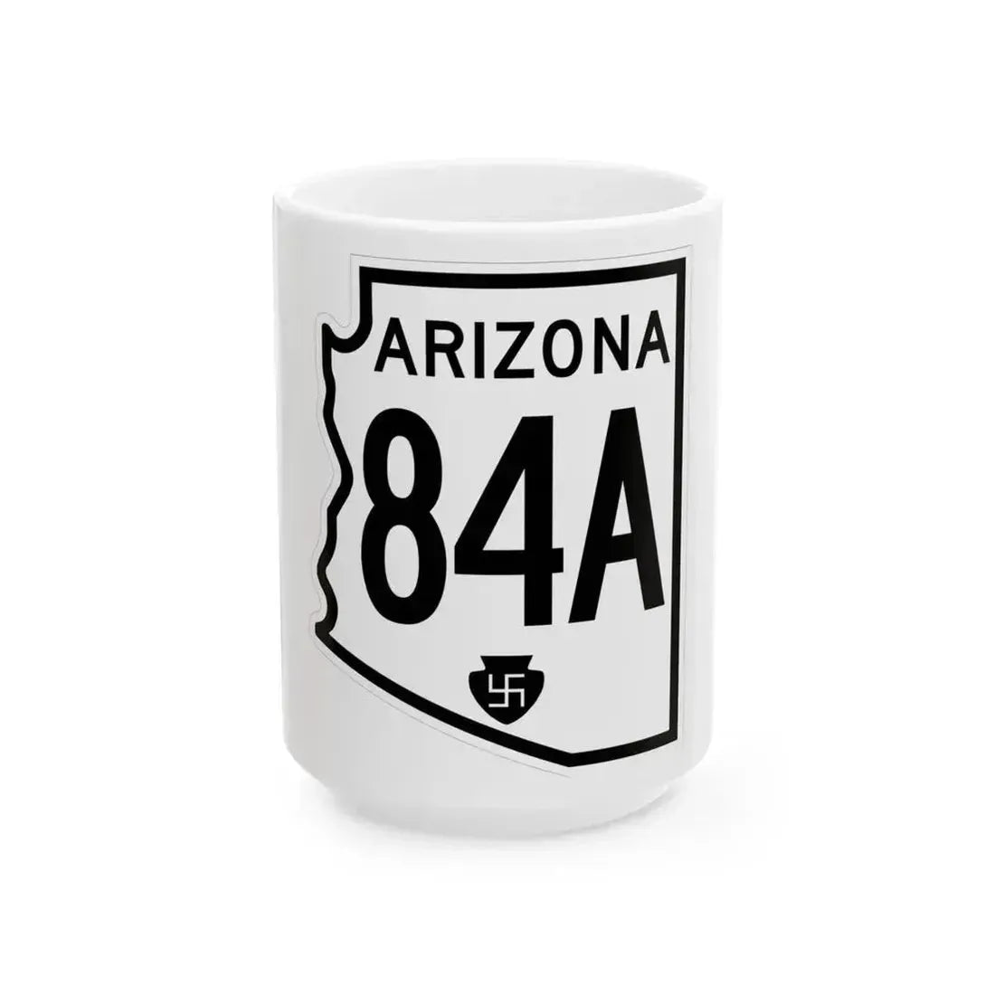 Arizona 84A 1956 (Arizona) (Road Sign) White Coffee Mug 15oz - Go Mug Yourself