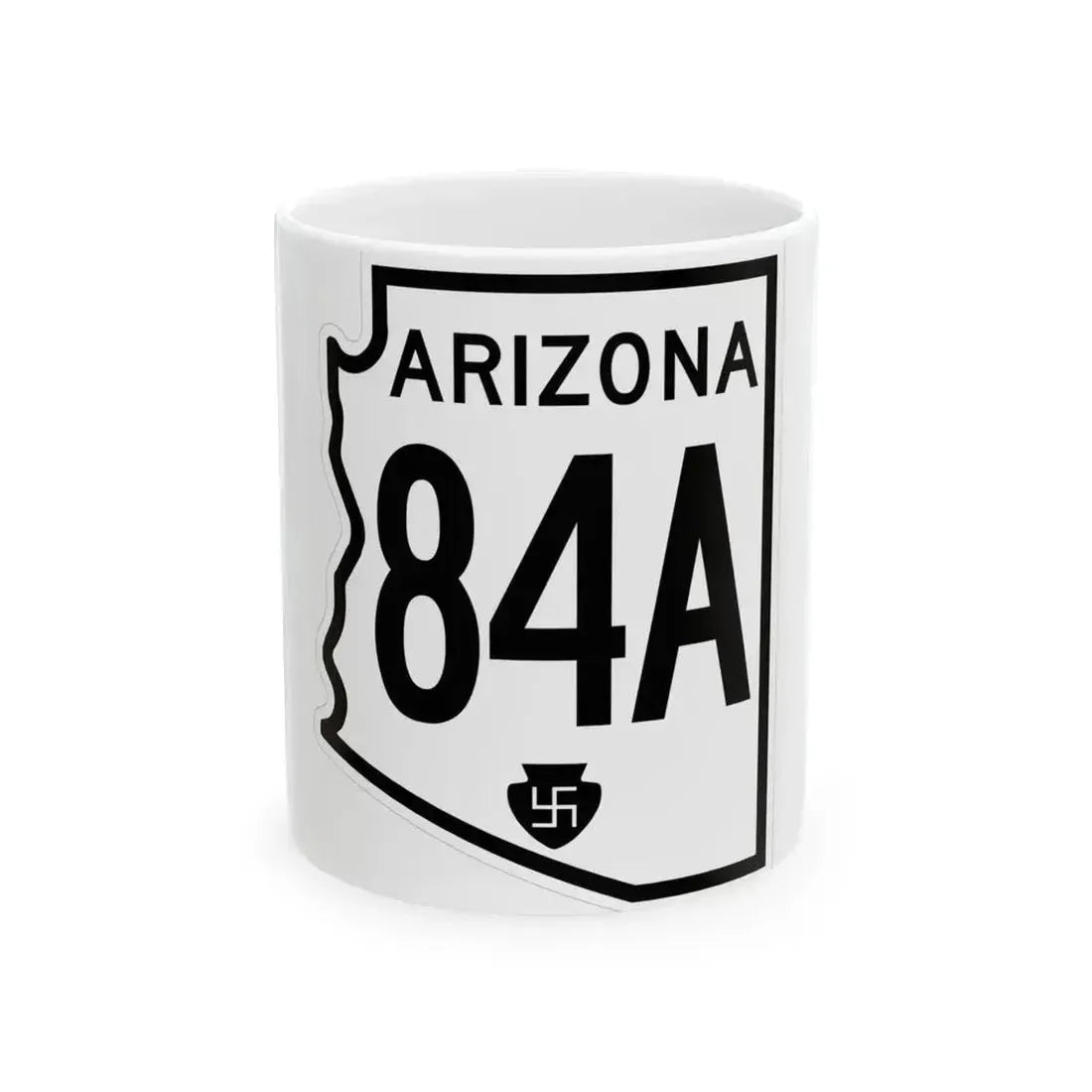 Arizona 84A 1956 (Arizona) (Road Sign) White Coffee Mug - Go Mug Yourself