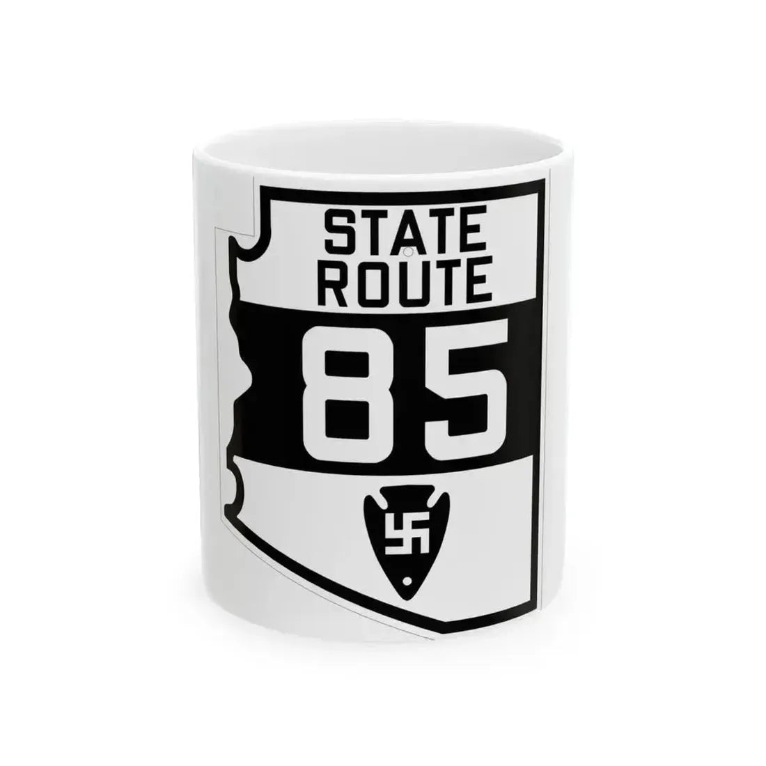 Arizona 85 1927 (Arizona) (Road Sign) White Coffee Mug 11oz - Go Mug Yourself