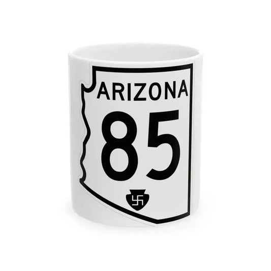 Arizona 85 1956 (Arizona) (Road Sign) White Coffee Mug 11oz - Go Mug Yourself