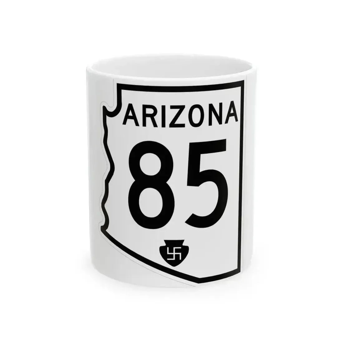 Arizona 85 1956 (Arizona) (Road Sign) White Coffee Mug 11oz - Go Mug Yourself