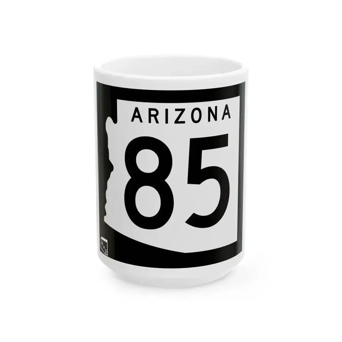Arizona 85 1963 (Arizona) (Road Sign) White Coffee Mug 15oz - Go Mug Yourself