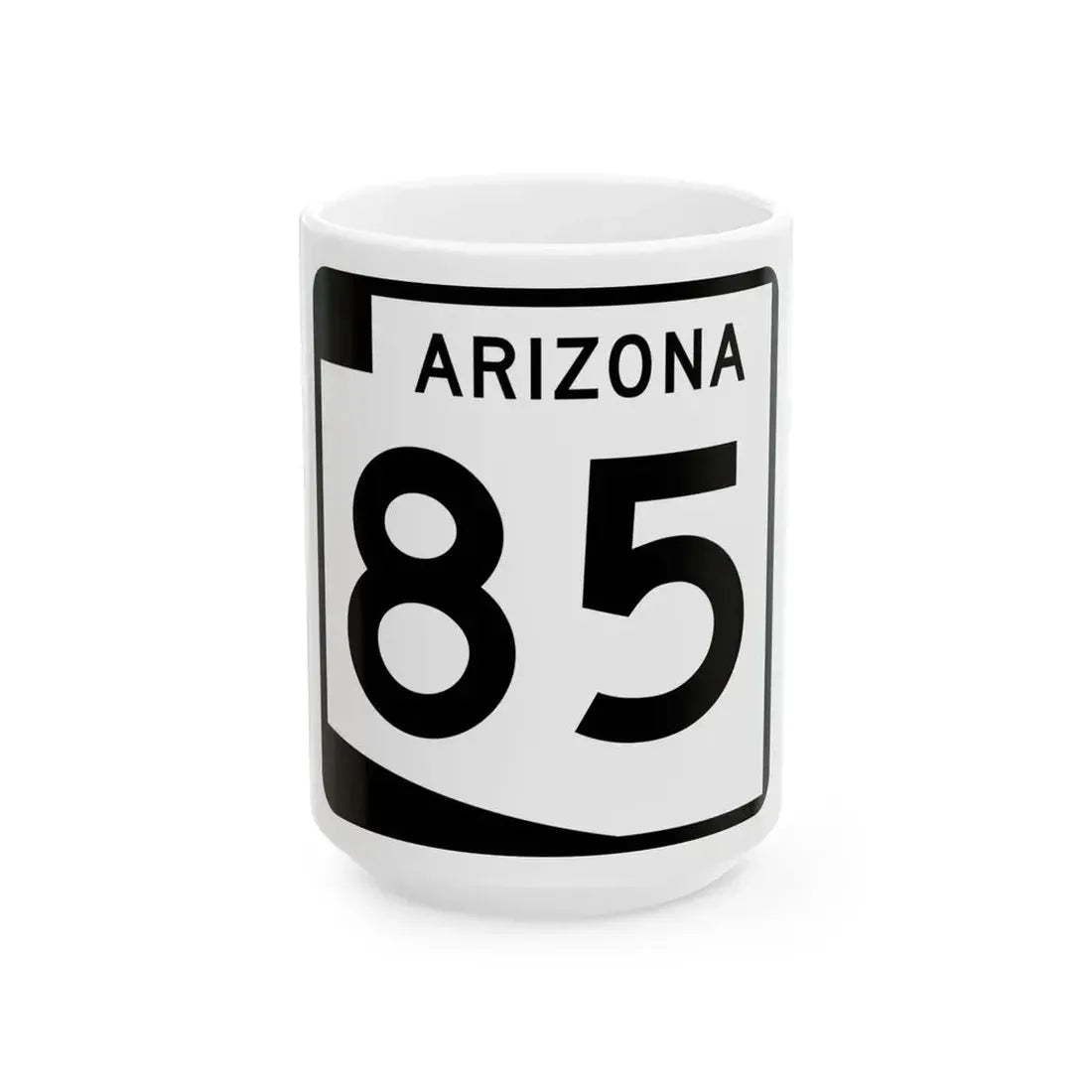Arizona 85 (Arizona) (Road Sign) White Coffee Mug 15oz - Go Mug Yourself