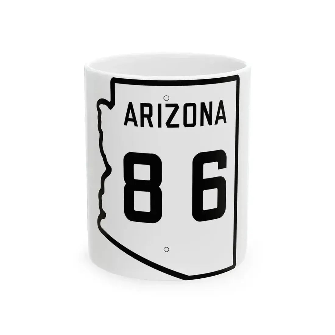 Arizona 86 1941 (Arizona) (Road Sign) White Coffee Mug 11oz - Go Mug Yourself
