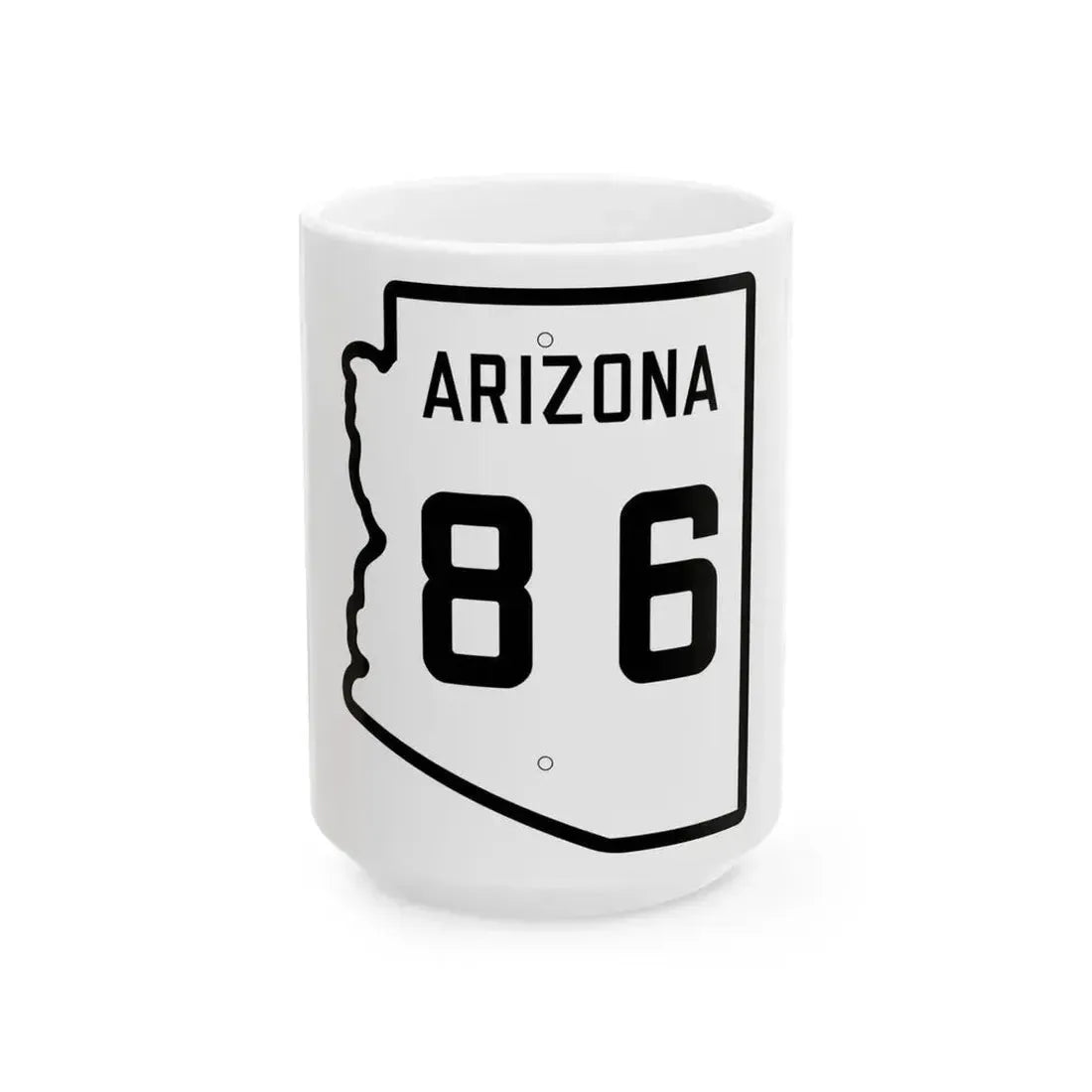Arizona 86 1941 (Arizona) (Road Sign) White Coffee Mug 15oz - Go Mug Yourself