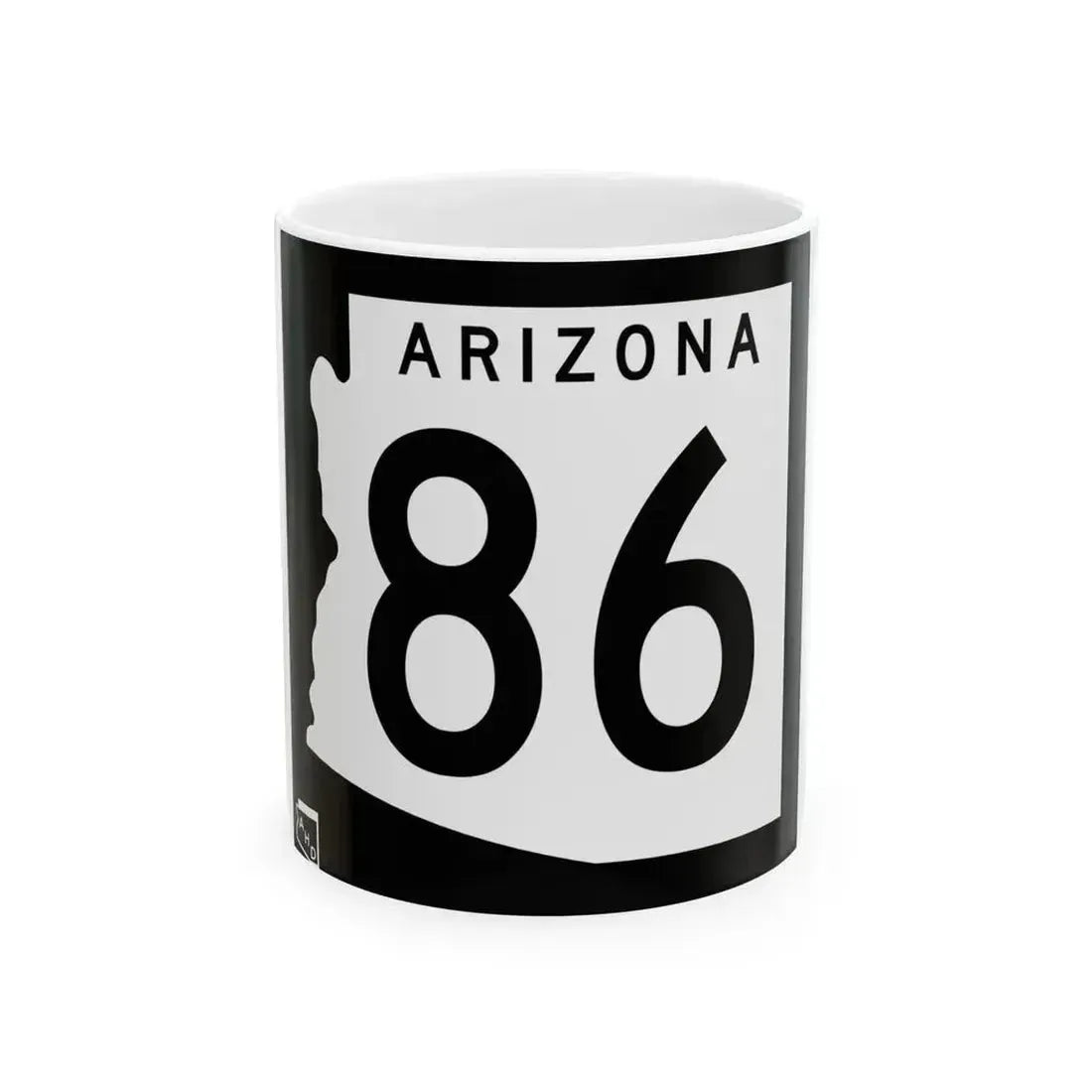 Arizona 86 1963 (Arizona) (Road Sign) White Coffee Mug 11oz - Go Mug Yourself
