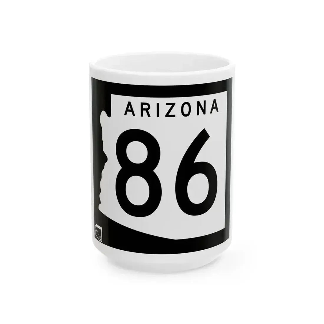 Arizona 86 1963 (Arizona) (Road Sign) White Coffee Mug 15oz - Go Mug Yourself