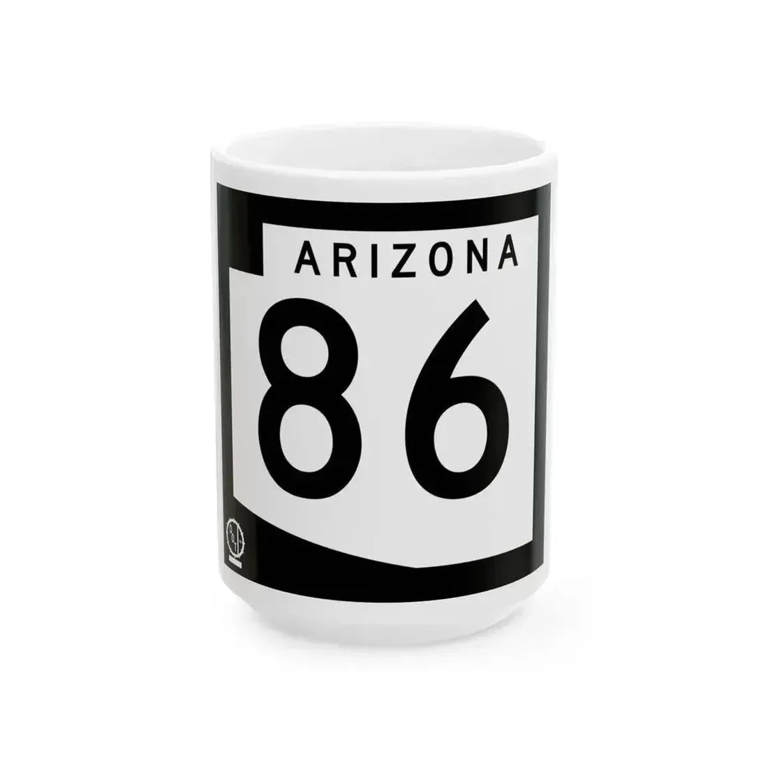 Arizona 86 1978 (Arizona) (Road Sign) White Coffee Mug 15oz - Go Mug Yourself