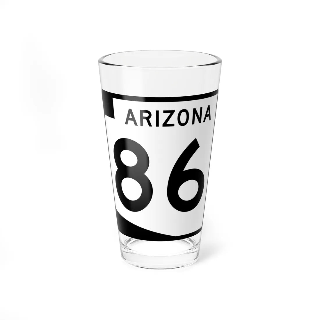 Arizona 86 (Arizona) (Road Sign) Pint Glss 16oz 16oz - Go Mug Yourself