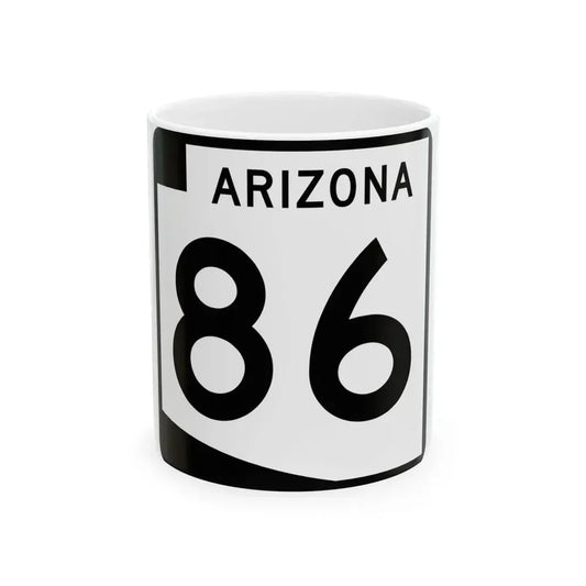 Arizona 86 (Arizona) (Road Sign) White Coffee Mug 11oz - Go Mug Yourself
