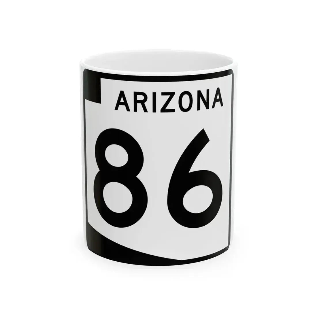 Arizona 86 (Arizona) (Road Sign) White Coffee Mug 11oz - Go Mug Yourself