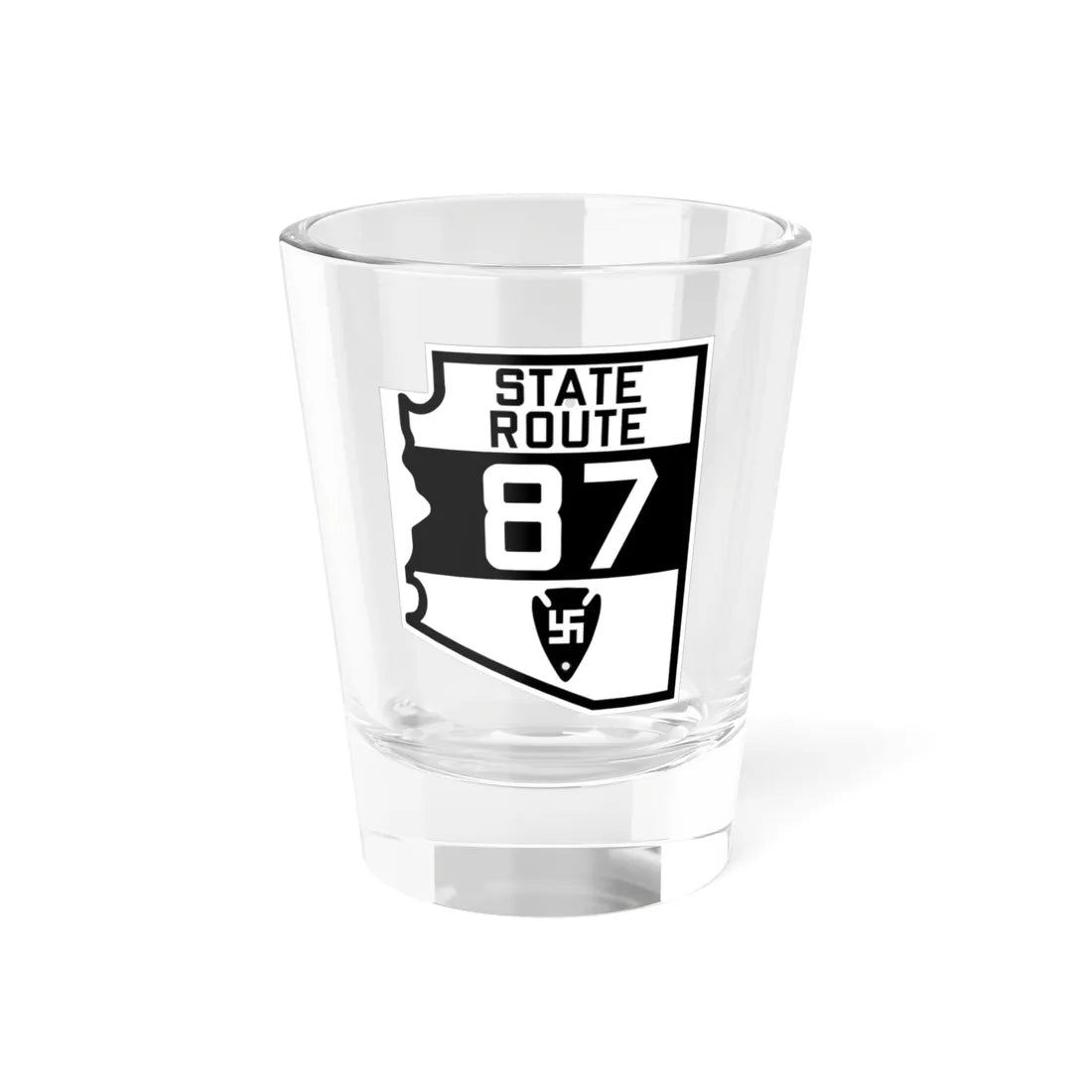 Arizona 87 1927 (Arizona) (Road Sign) Shot Glass 1.5oz 1.5oz - Go Mug Yourself
