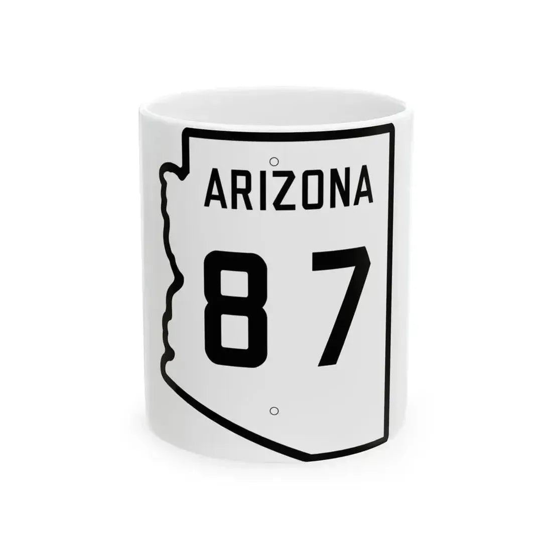 Arizona 87 1941 (Arizona) (Road Sign) White Coffee Mug 11oz - Go Mug Yourself