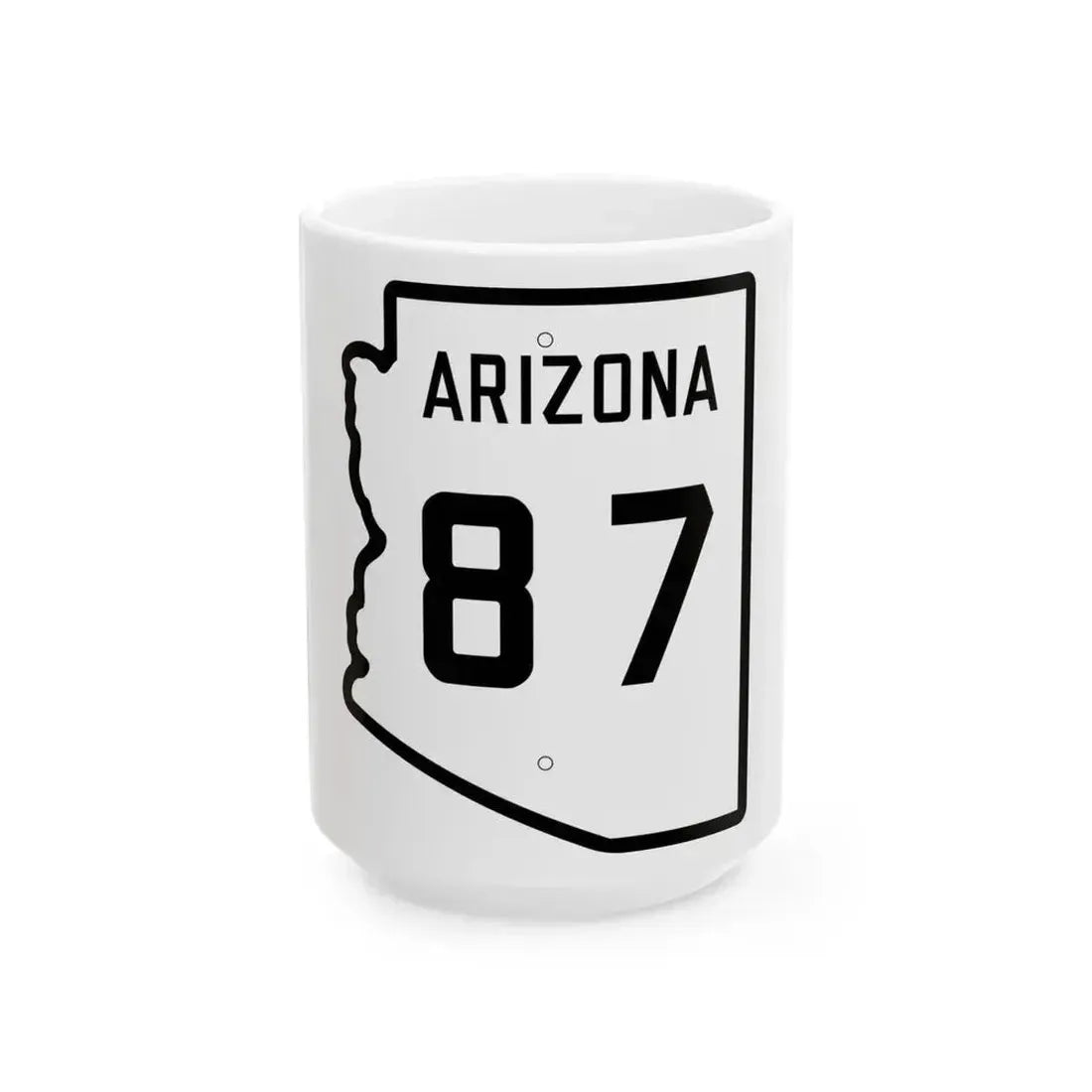 Arizona 87 1941 (Arizona) (Road Sign) White Coffee Mug 15oz - Go Mug Yourself