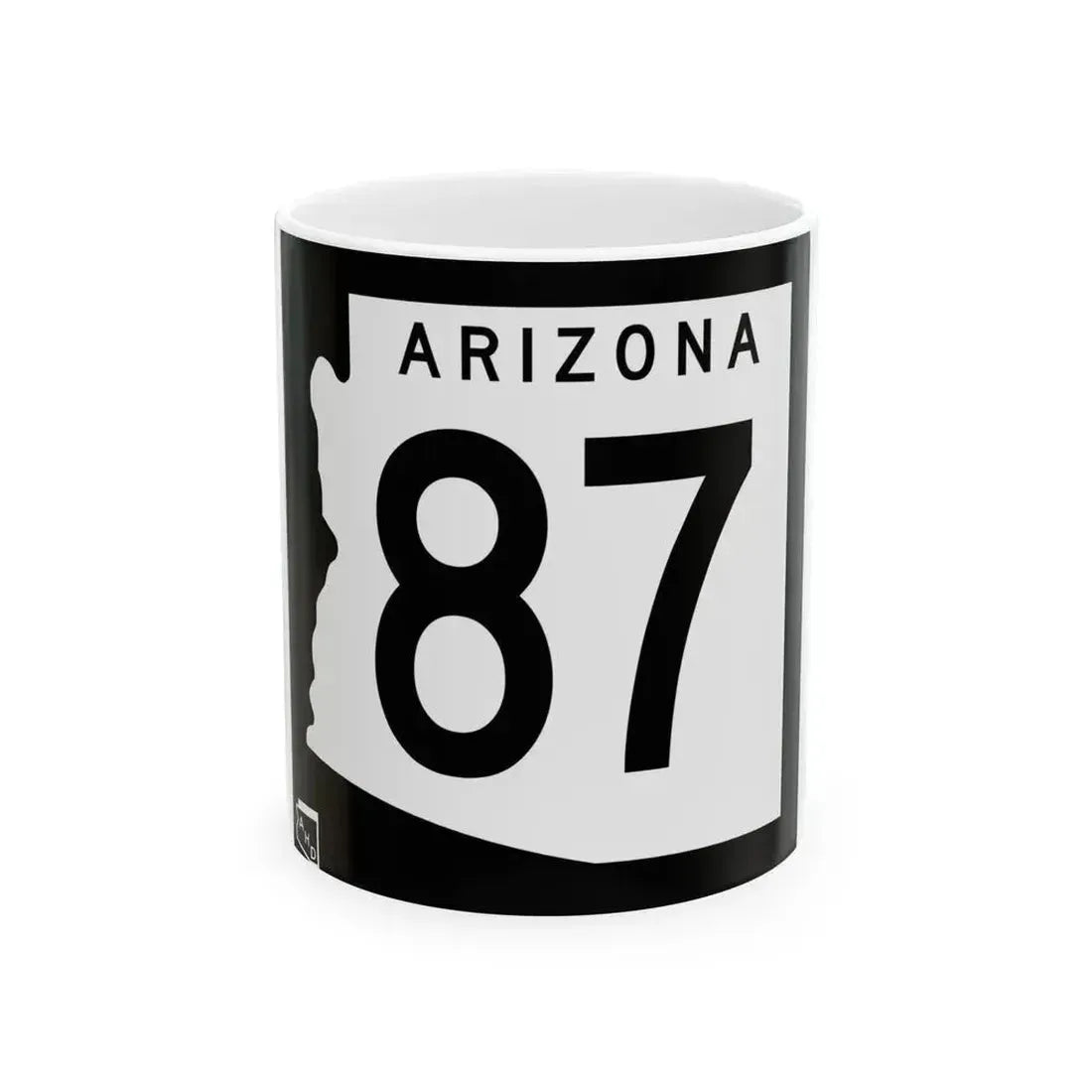 Arizona 87 1963 (Arizona) (Road Sign) White Coffee Mug 11oz - Go Mug Yourself