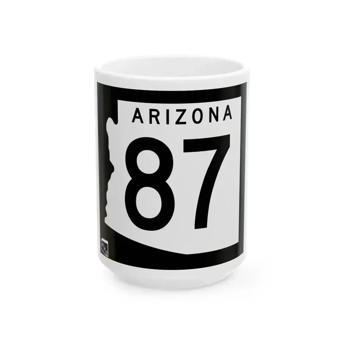 Arizona 87 1963 (Arizona) (Road Sign) White Coffee Mug 15oz - Go Mug Yourself